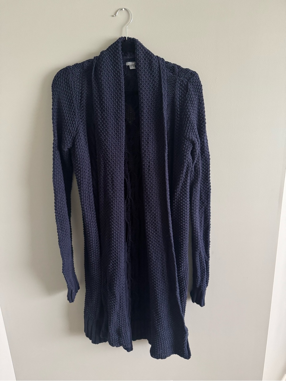 Aerie Womens Navy Open-Front Knit Cardigan Sweater